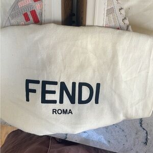 Fendi Roma Sneakers with Red and Beige Details